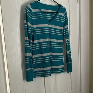 Mossimo striped long sleeve top size medium
